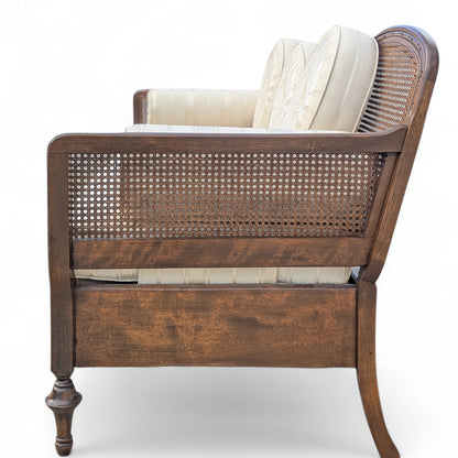 French Provincial Cane Back Sofa