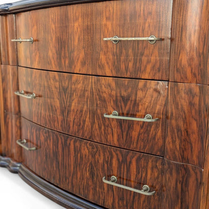 Italian Mid-Century Marble-Top Sideboard with Detachable Mirror by Mobilificio Scorza Ovada, c. 1950s