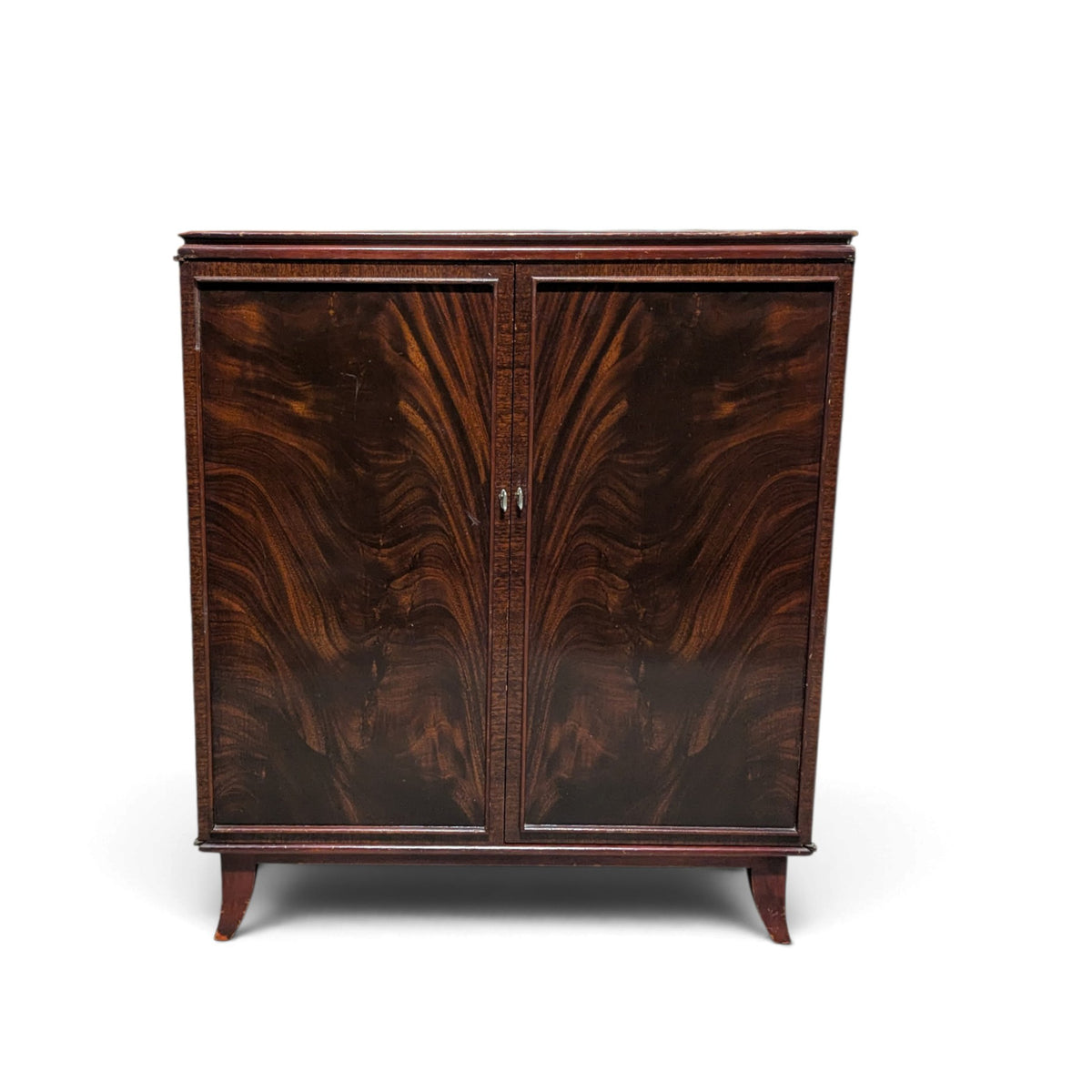Vintage Flame Mahogany Two-Door Storage Cabinet