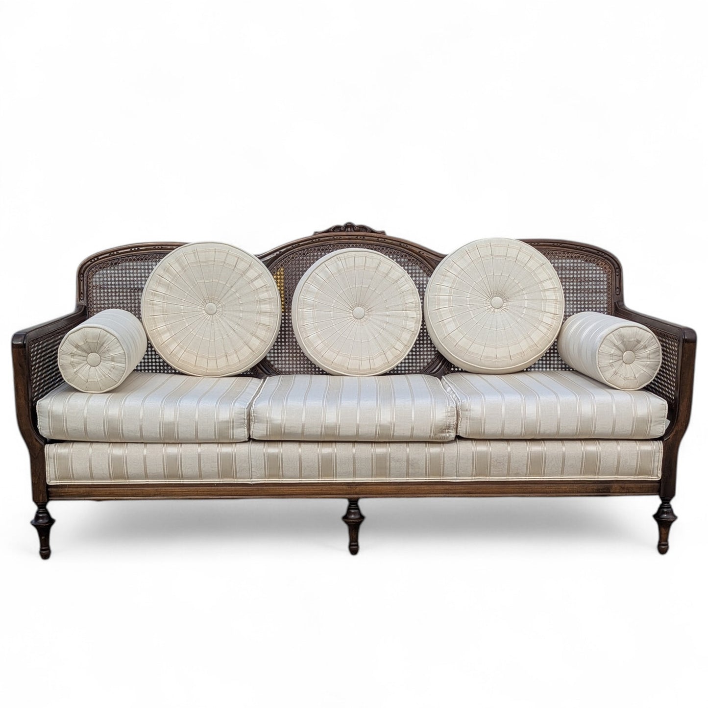 French Provincial Cane Back Sofa