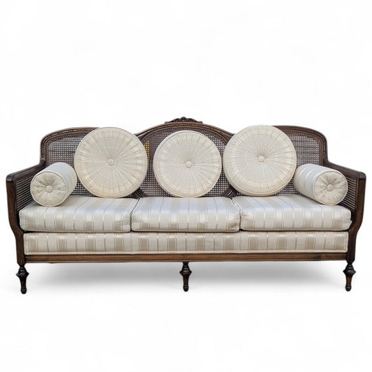 French Provincial Cane Back Sofa