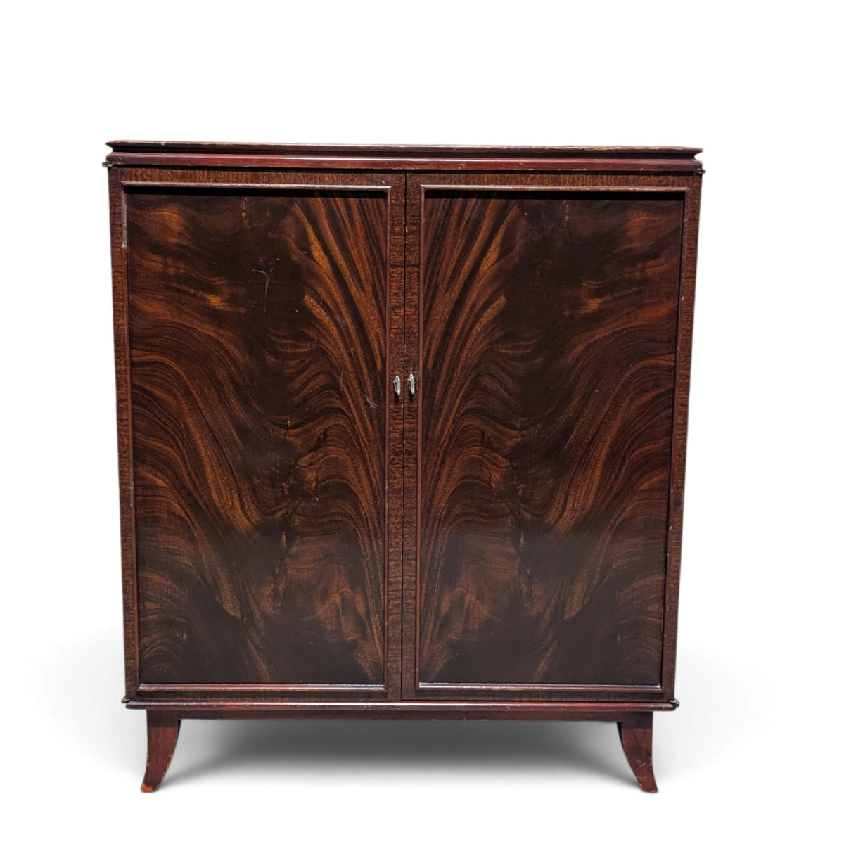 Vintage Flame Mahogany Two-Door Storage Cabinet — view 6 of 12