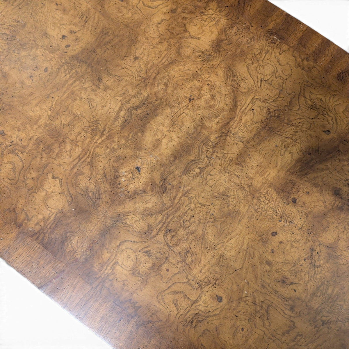 Vintage Louis XV Style Oval Coffee Table with Figured Wood Top