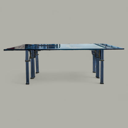 Glass Top Dining Table by Maison Jansen