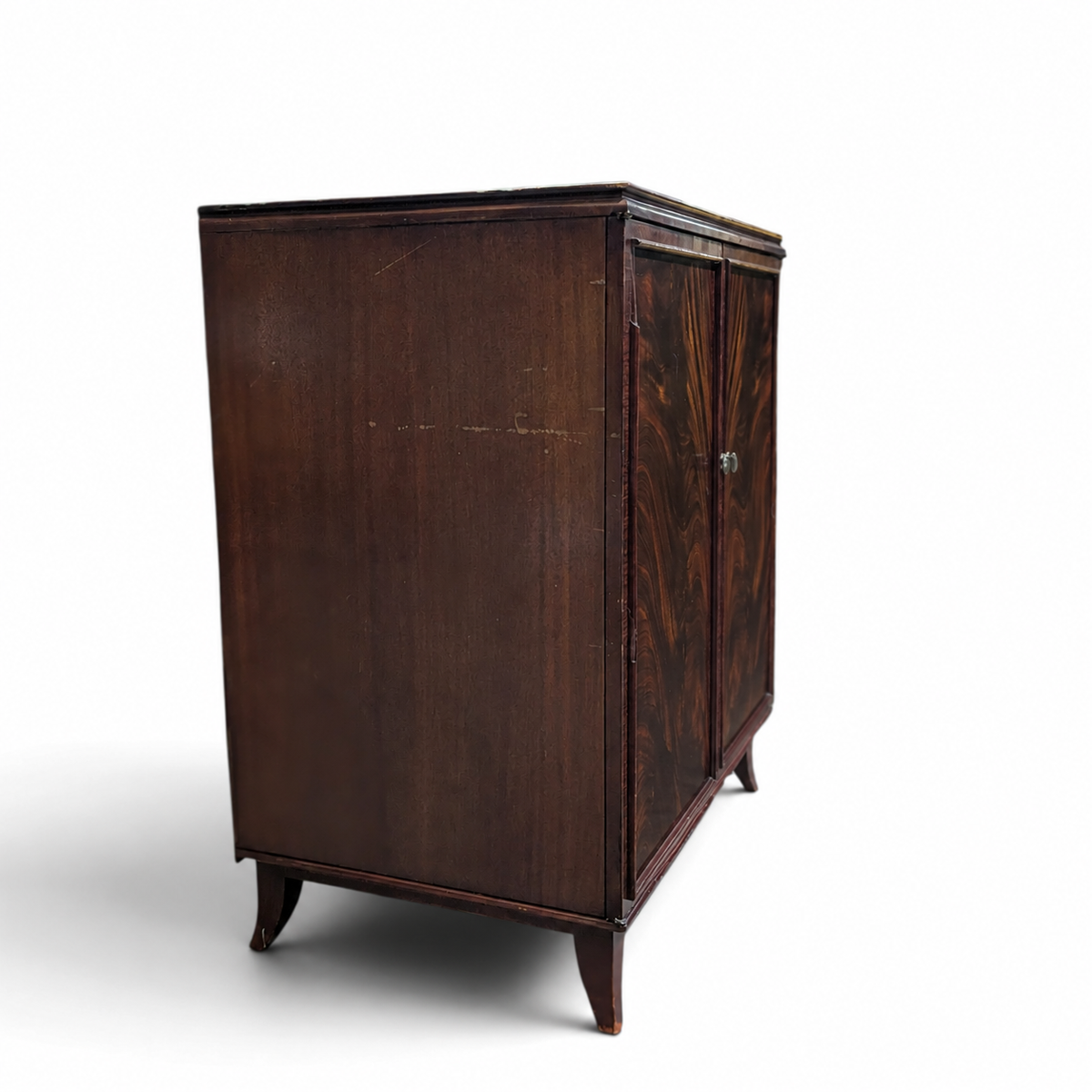 Vintage Flame Mahogany Two-Door Storage Cabinet