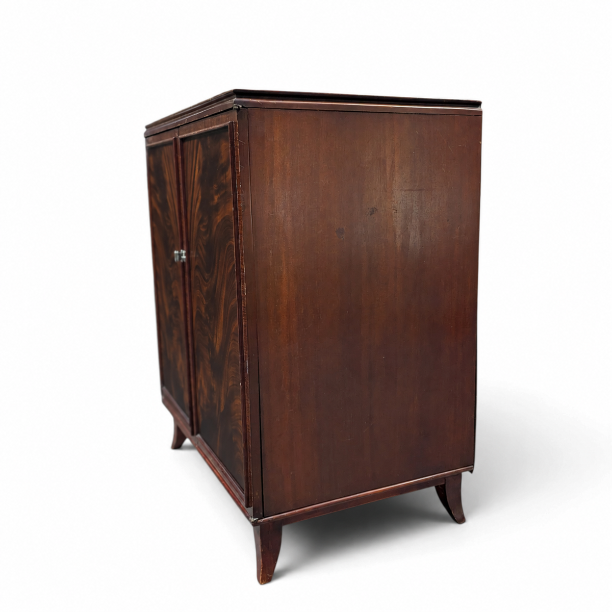 Vintage Flame Mahogany Two-Door Storage Cabinet