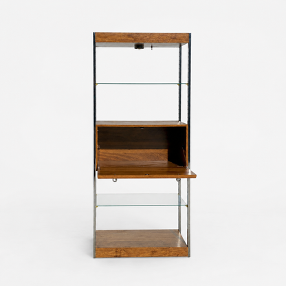 Chrome & Glass Étagère / Display Bookcase, c. 1970s–80s