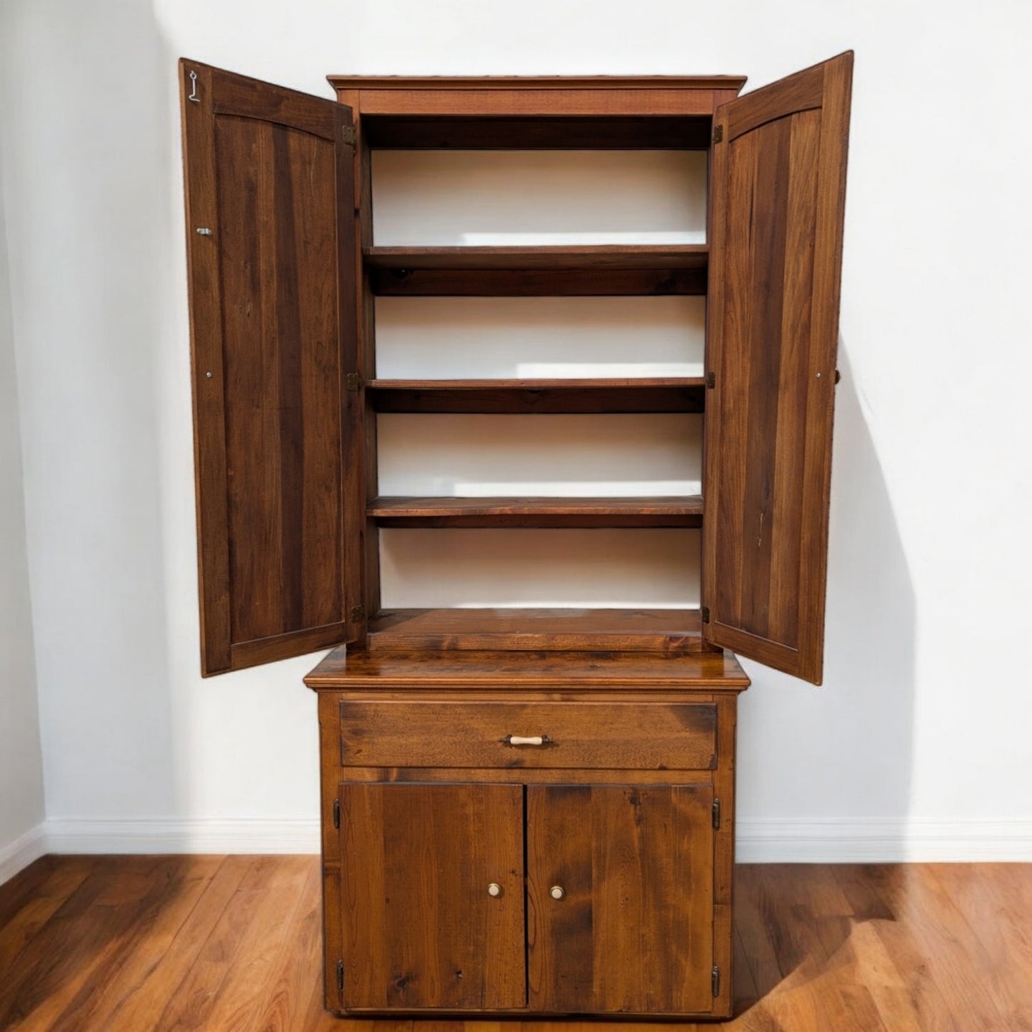 Antique Rustic Cupboard Hutch