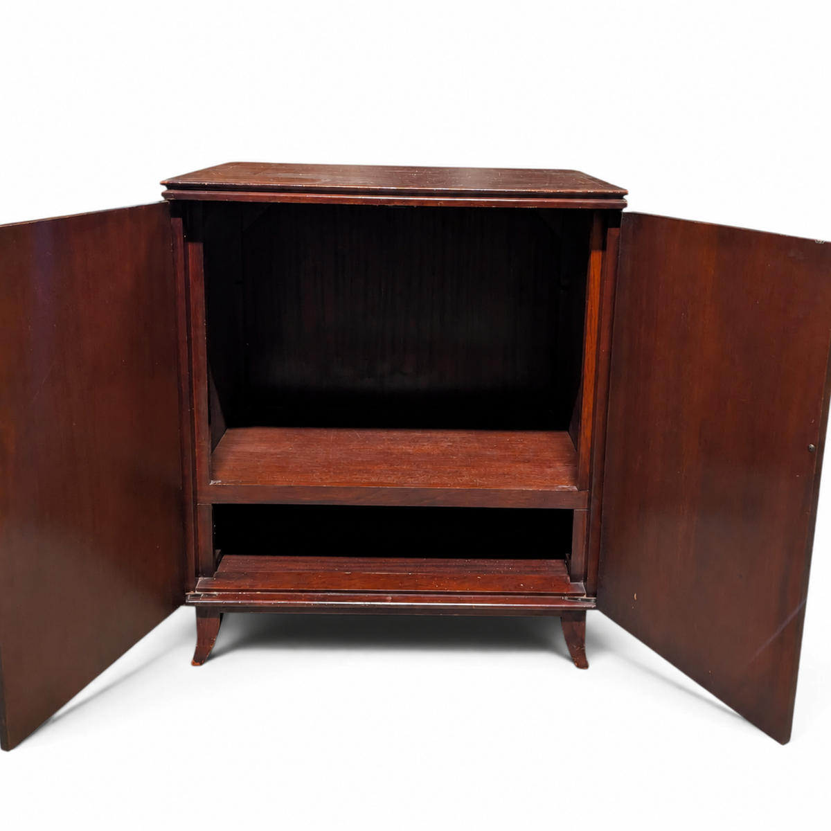 Vintage Flame Mahogany Two-Door Storage Cabinet — view 9 of 12