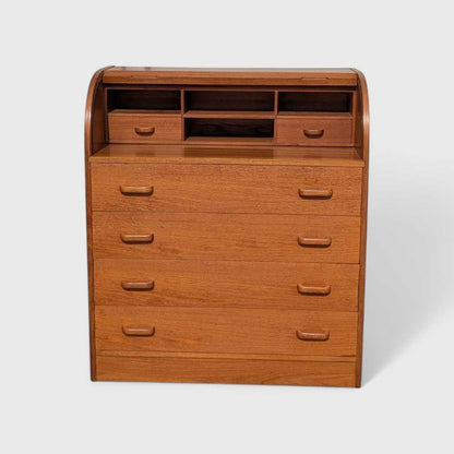 Mid-Century Danish Teak Roll-Top Desk by Egon Ostergaard, 1970s