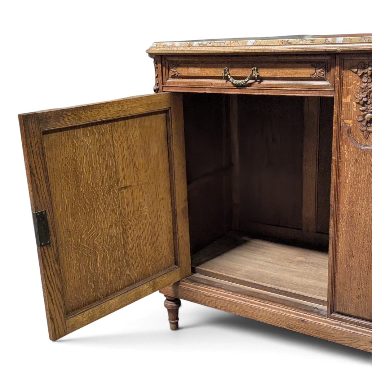 Early 20th-Century French Marble-Top Buffet, Guerin Paris Label
