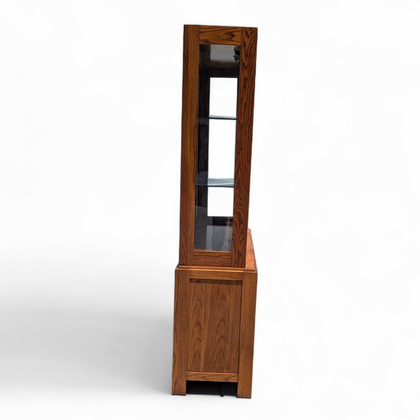 Vintage Bernhardt Oak Hutch Cabinet