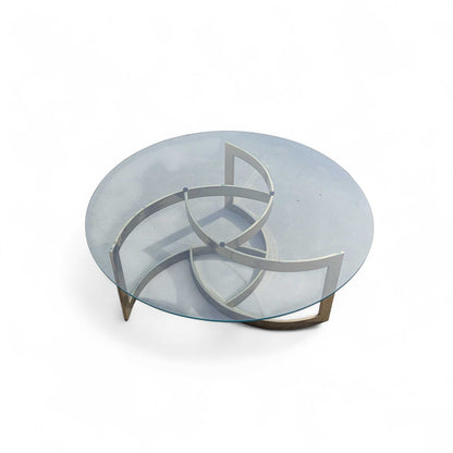 Brass + Glass Coffee Table, c. 1970s