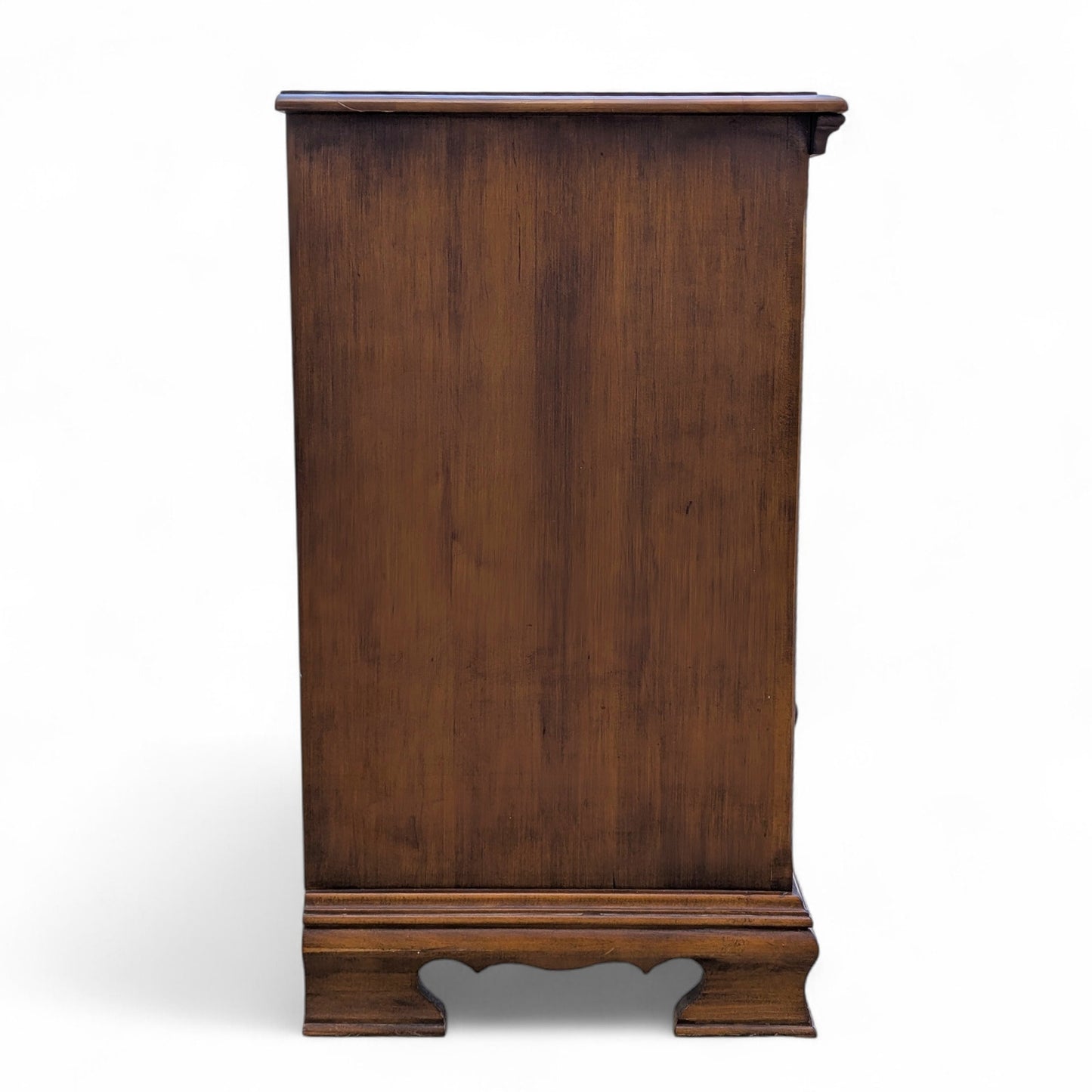 Vintage Traditional Nine-Drawer Wood Dresser With Bracket Feet
