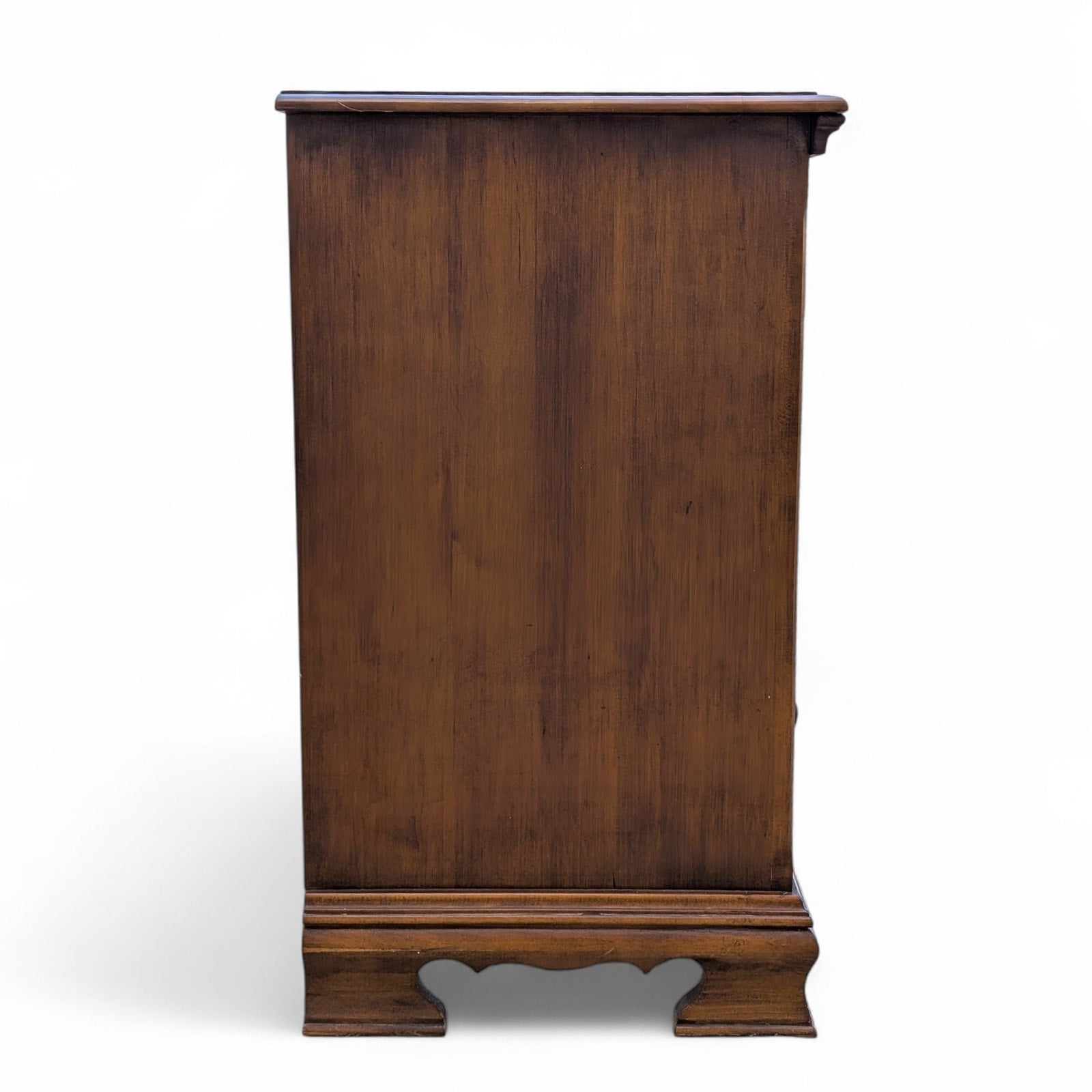 Vintage Traditional Nine-Drawer Wood Dresser With Bracket Feet — view 4 of 12
