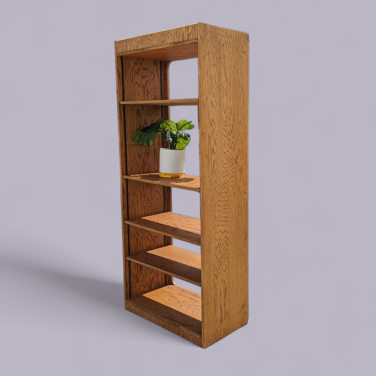 Oak Bookcase, Freestanding, Adjustable Shelving