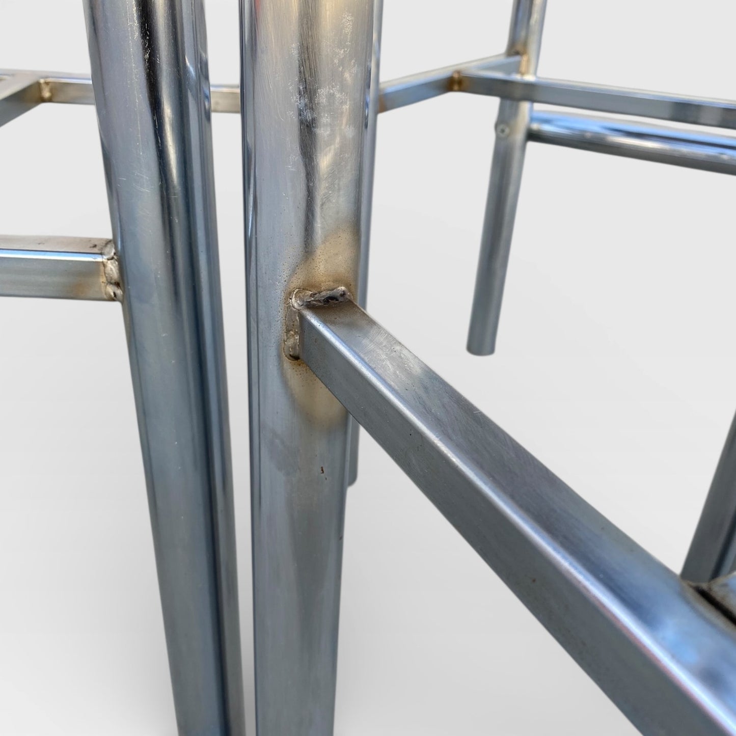 Chrome Bar Stools Set of 3 with Chocolate Velvet Seats