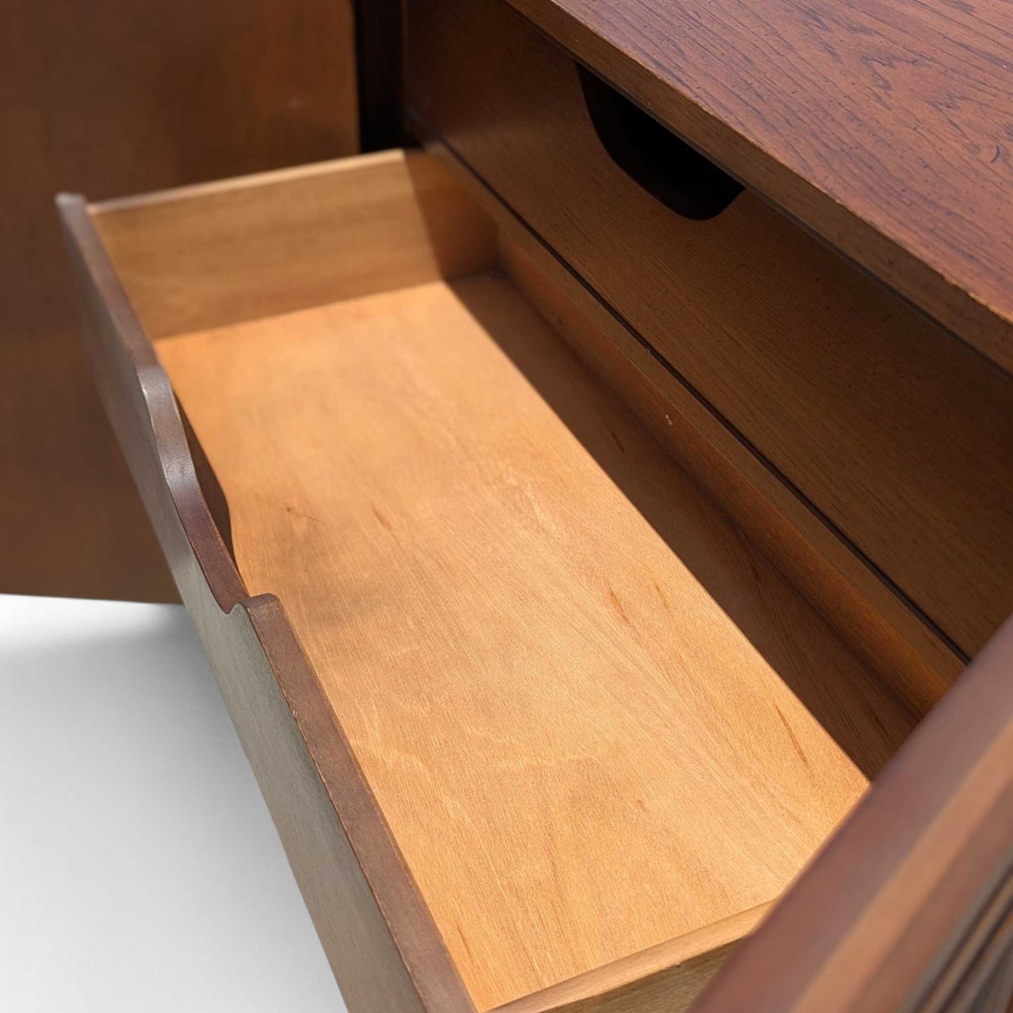 Vintage Brutalist Tallboy Dresser Cabinet c. 1970s