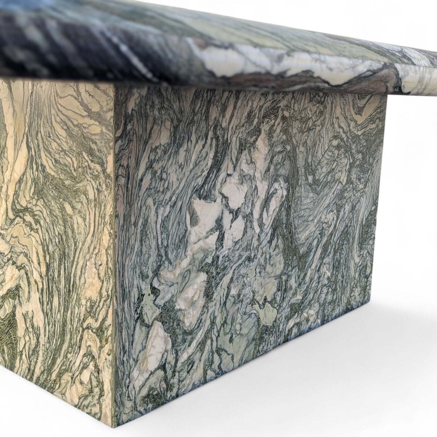 Postmodern Green Marble Coffee Table