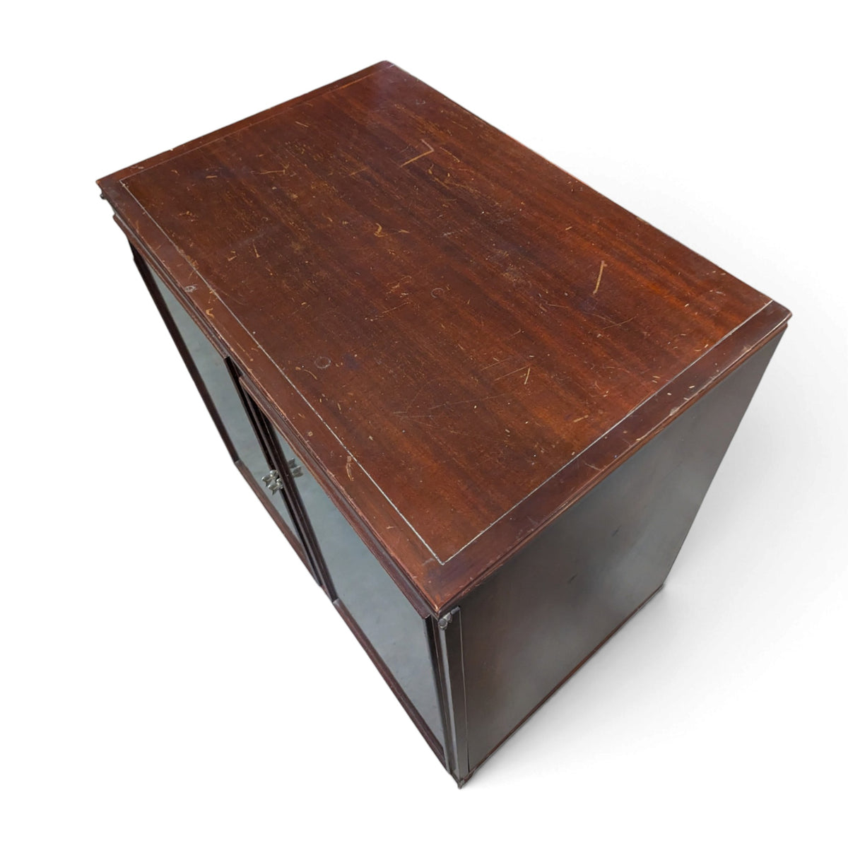 Vintage Flame Mahogany Two-Door Storage Cabinet — view 12 of 12