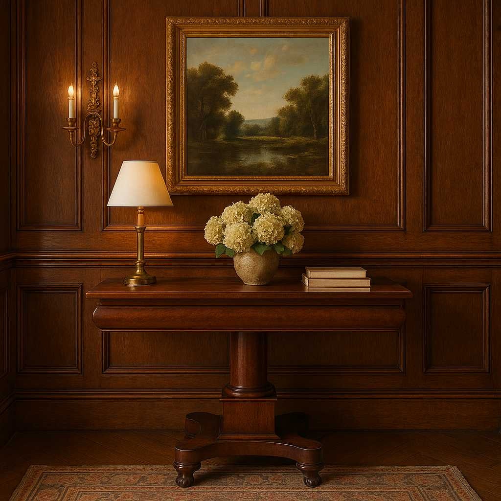 Antique Empire Mahogany Pedestal Table – c. 1800s