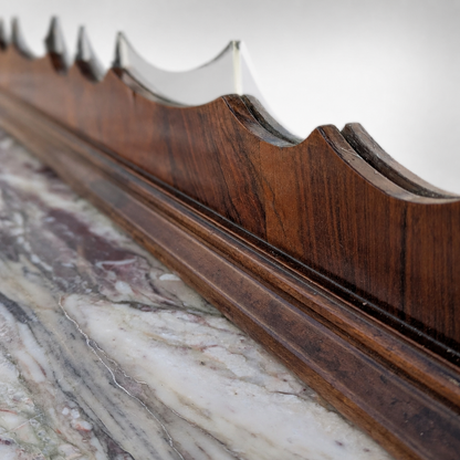 Italian Mid-Century Marble-Top Sideboard with Detachable Mirror by Mobilificio Scorza Ovada, c. 1950s