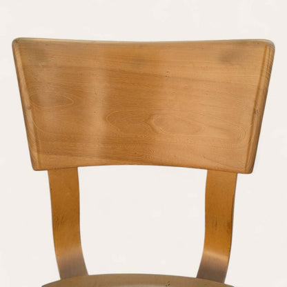 Vintage Dining Chairs by Thonet,  Beech Saddle Seat Dining Chairs, Bentwood, C. 1940s