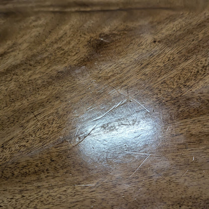 Circa 1957 Heritage Round Mahogany Coffee Table with Drawer