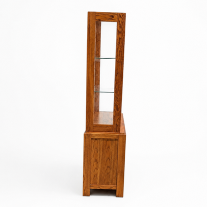 Vintage Bernhardt Oak Hutch Cabinet