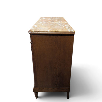 Early 20th-Century French Marble-Top Buffet, Guerin Paris Label