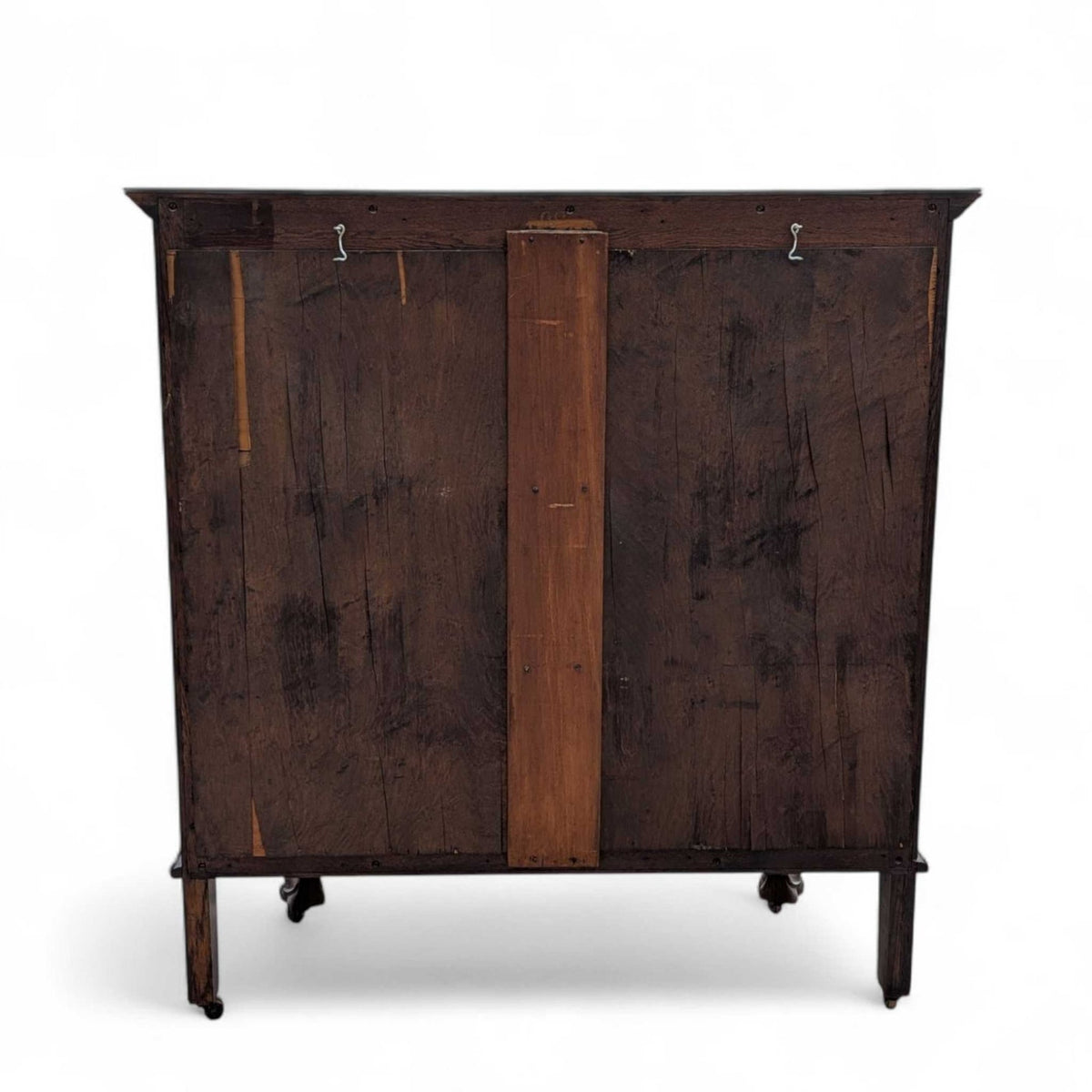 Vintage Curved Glass China Cabinet – Bow Front Display Hutch w/ Claw Feet, 49" Wide, Early 20th Century Style — view 15 of 25