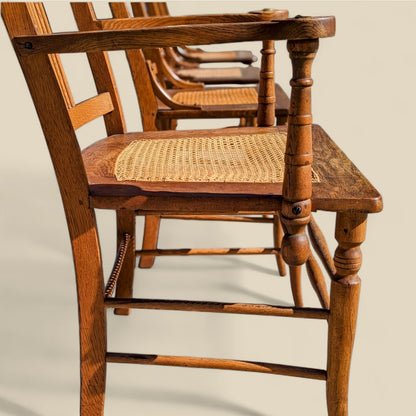 Antique Tiger Oak Dining Chairs