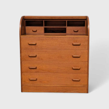 Mid-Century Danish Teak Roll-Top Desk by Egon Ostergaard, 1970s