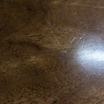 Circa 1957 Heritage Round Mahogany Coffee Table with Drawer