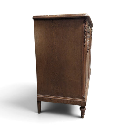 Early 20th-Century French Marble-Top Buffet, Guerin Paris Label