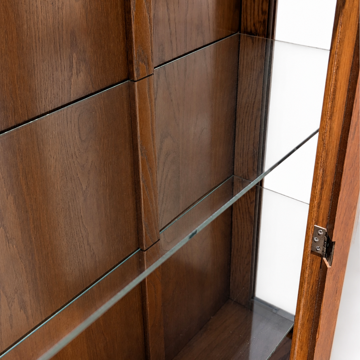 Vintage Bernhardt Oak Hutch Cabinet