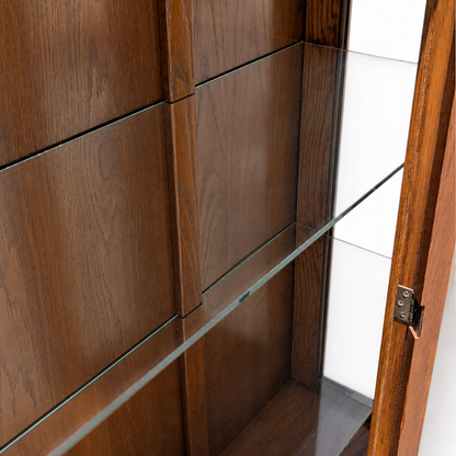 Vintage Bernhardt Oak Hutch Cabinet