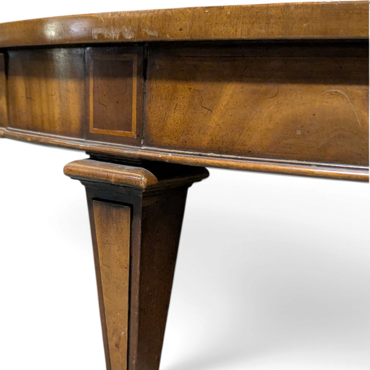 Circa 1957 Heritage Round Mahogany Coffee Table with Drawer — view 17 of 19