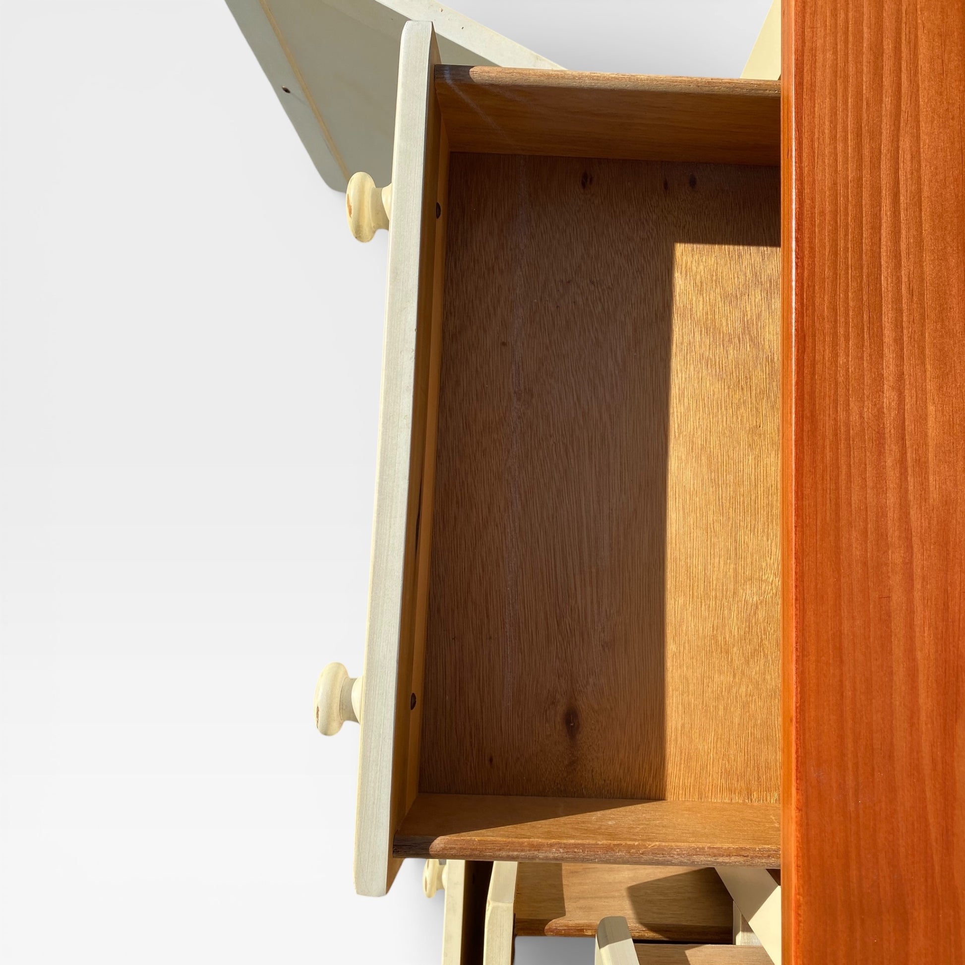 Painted Sideboard or Buffet Cabinet with Paneled Doors and Solid Wood Top — view 17 of 24