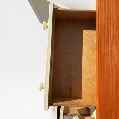 Painted Sideboard or Buffet Cabinet with Paneled Doors and Solid Wood Top