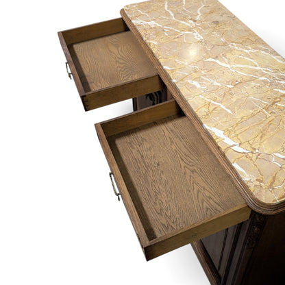 Early 20th-Century French Marble-Top Buffet, Guerin Paris Label