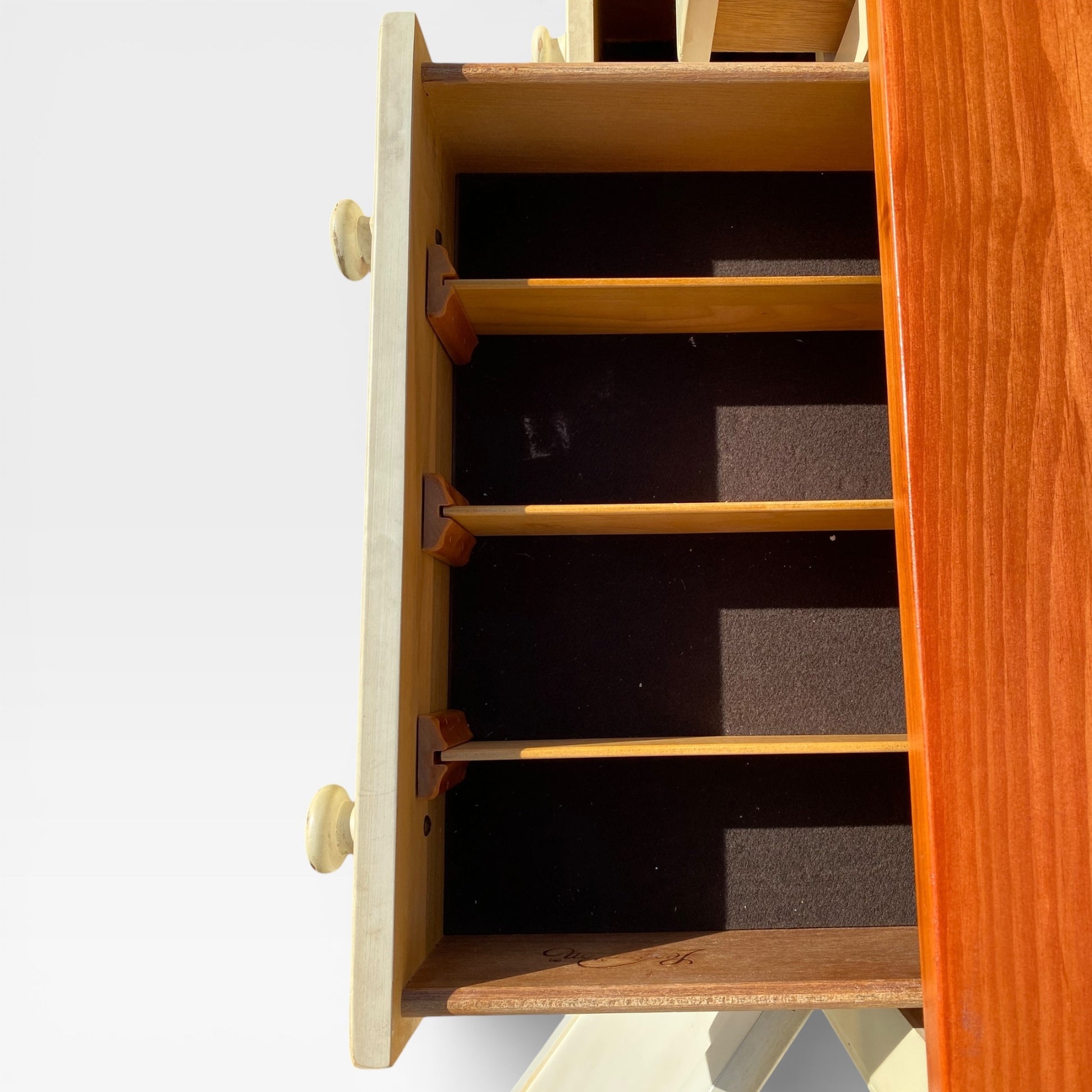 Painted Sideboard or Buffet Cabinet with Paneled Doors and Solid Wood Top — view 18 of 24