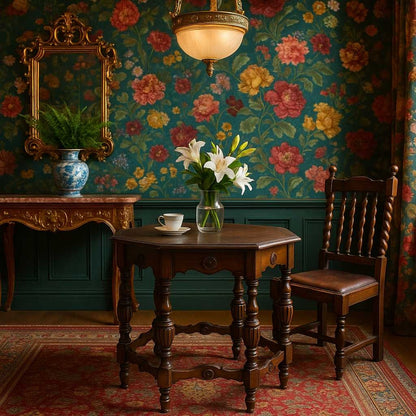 Antique Small Dining Table or Oversized Accent Table