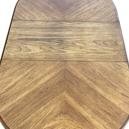 Vintage Oval Dining Table with Leaf, c. 1950s