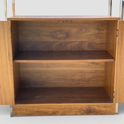Chrome & Glass Étagère / Display Bookcase, c. 1970s–80s