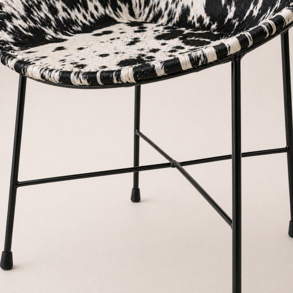 Mexican Cowhide and Iron Lounge Chairs, Made-to-Order Pair — view 4 of 9