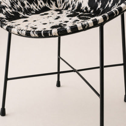 Mexican Cowhide and Iron Lounge Chairs, Made-to-Order Pair