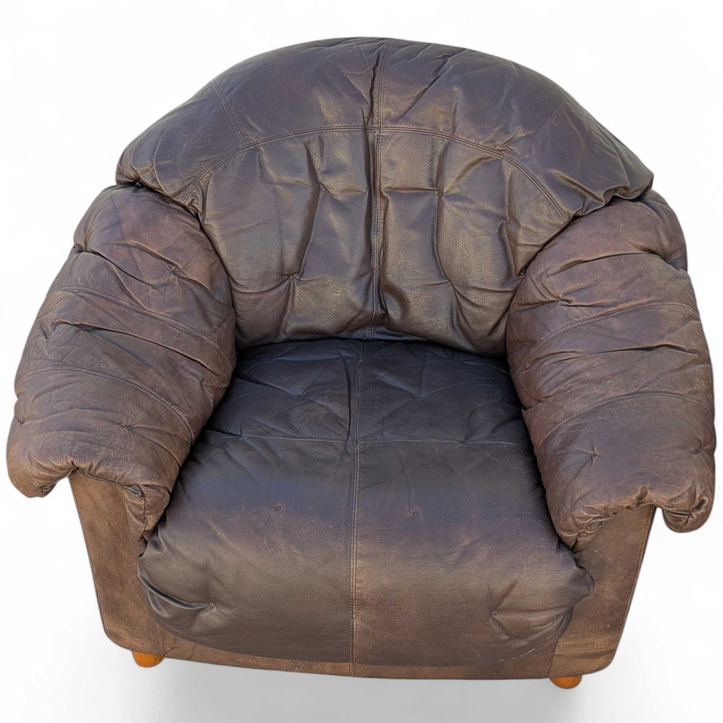 Leather Lounge Chairs, Pair c.1970s