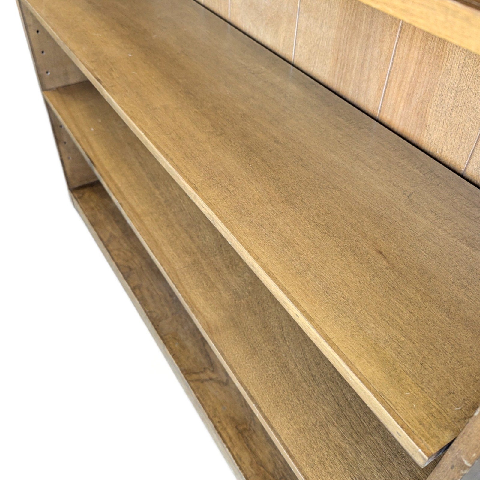 1970s Japanese Veneered-Plywood Bookcase with Adjustable Shelves and Dividers — view 13 of 16
