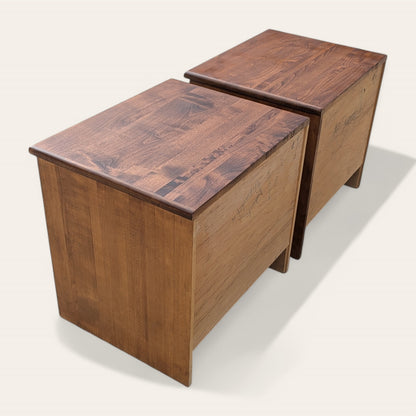 Pair of 1970s Solid Wood Chinoiserie Nightstands